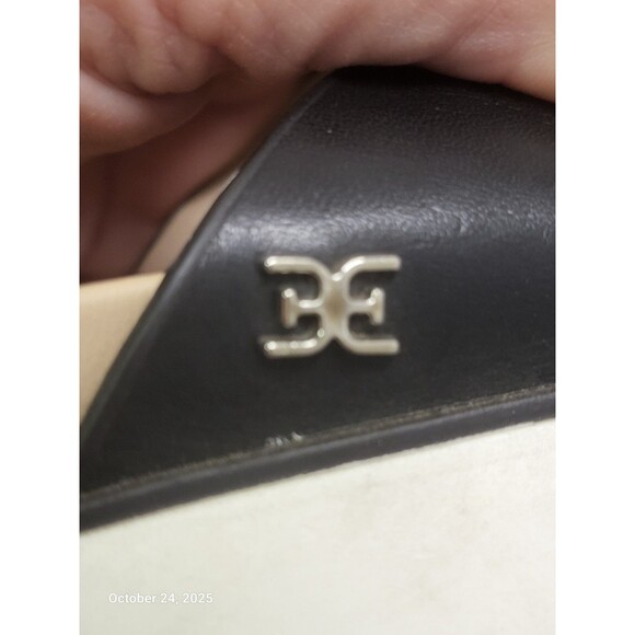 Sam Edelman Womens Black Leather Open Toe Slide Sandals 10 EUC - Picture 7 of 7